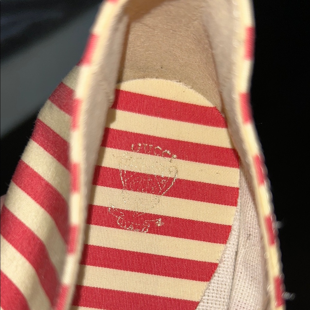 Vintage Gucci Red and White Striped Women's Flats Sz 40 - Picture 4 of 12